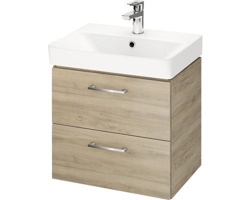 Kúpeľňová skrinka s umývadlom Cersanit Lara Mille orechová 49,4 x 46 x 34,7 cm SZFZ1004375990