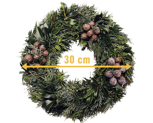 Dekoratívny veniec na dvere s priemerom 30 cm
