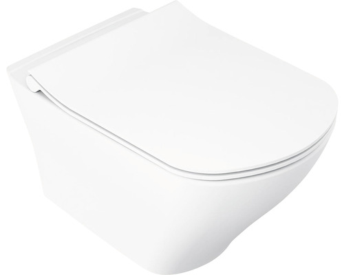 Závesné WC set RAVAK Classic bez splachovacieho kruhu biela vč. WC dosky X01731