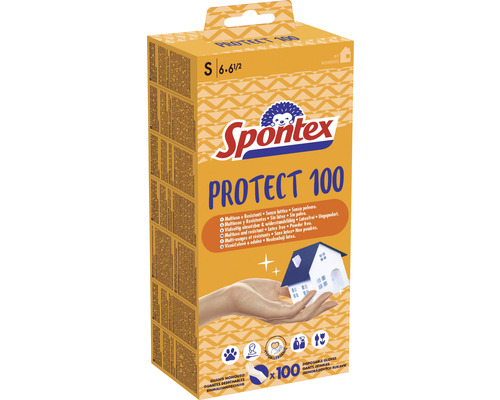 Rukavice Spontex Protect jednorazové veľkosť S 100 ks Jednorazové rukavice Spontex Protect 100, veľkosť S, 100 kusov v balení