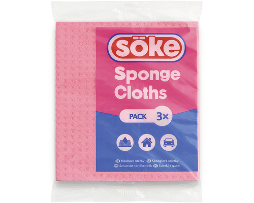 Söke špongiové utierky, balenie po troch kusoch