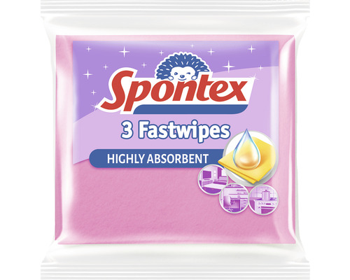 Spontex 3 Fastwipes utierky, vysoko absorpčné, v balení