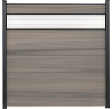 Kompletný drevený plot s prvkom na ochranu súkromia a rámom