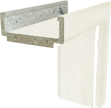 Detail rámu dverí z dreveného materiálu