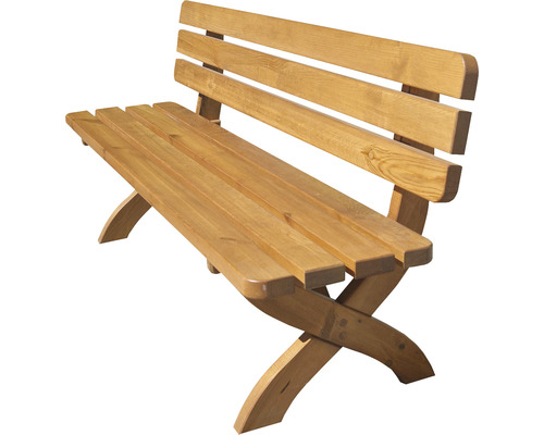 Drevená záhradná lavica s operadlom