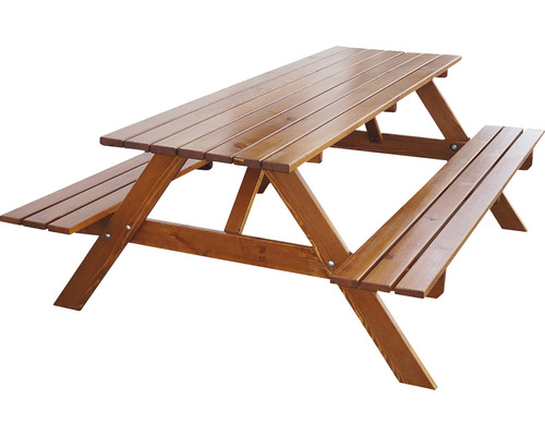 Drevený piknikový stôl do záhrady