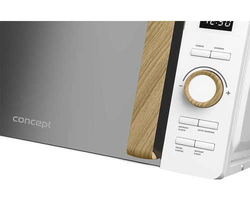 Mikrovlnná rúra s ovládacím panelom a otočným ovládačom