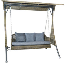 Záhradná hojdačka so strieškou, vankúšmi a zavesením na reťaziach