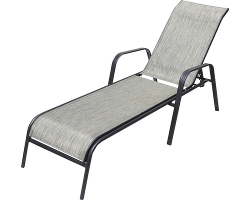 Záhradné ležadlo s podrúčkami a nastaviteľným operadlom