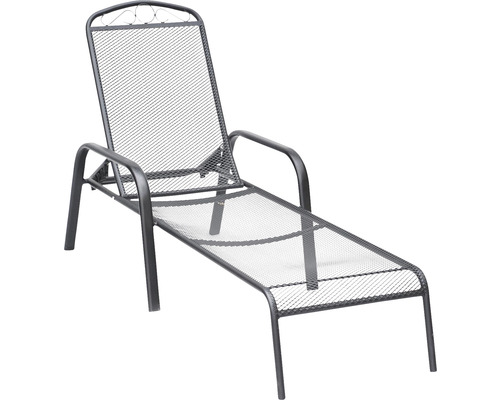 Kovové lehátko s nastaviteľným operadlom pre záhradu
