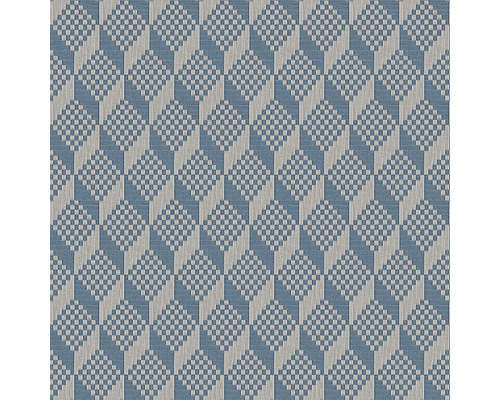 Vliesová tapeta GR322306 Geometrická s 3D vzhľadom 10,05x0,53 m Detailný záber textilnej podlahovej krytiny s geometrickým kockovaným vzorom.