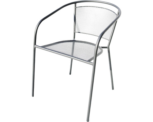 Kovová stolička s opierkami a sieťovaným vzorom