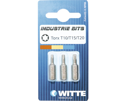 Witte Industrie Bity Torx T10/T15/T20 v blistri