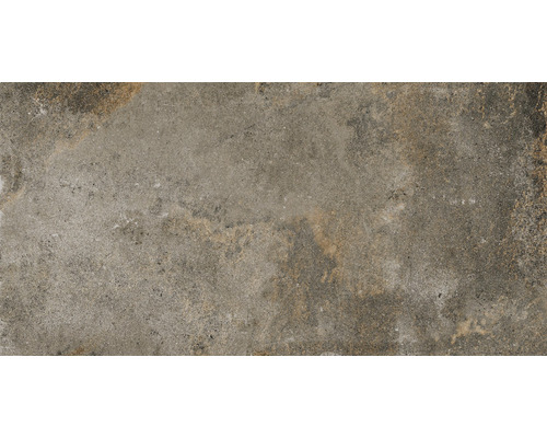 Dlažba imitácia kameňa Street Brown matná 60 x 120 cm sivo-čierna