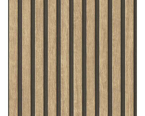 Vliesová tapeta drevený panel béž.čierna 0,53x10,05 m