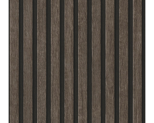 Vliesová tapeta Wooden Wall 391093 hnedá, čierna 0,53 x 10,05 m Drevené panely s vertikálnymi lamelami na dekoráciu stien