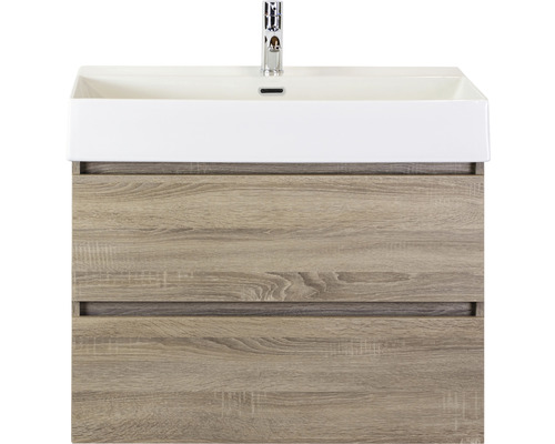 Kúpeľňová zostava Maxx XL dub sivý s keramickým umývadlom 80 cm