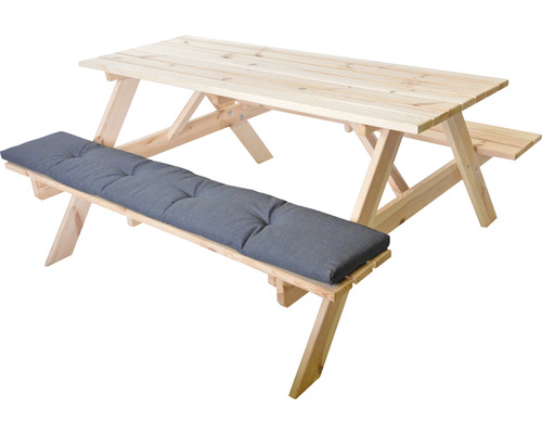Drevený piknikový stôl s podložkou na lavicu