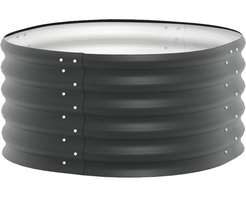 Vyvýšený záhon z vlnitého kovu