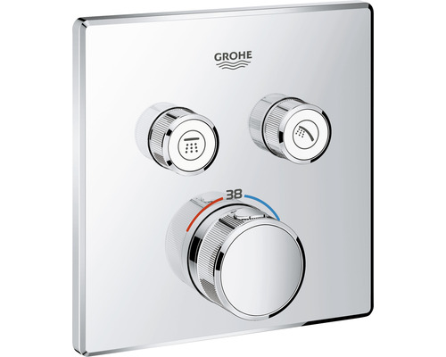 Termostatická sprchová batéria GROHE Grohtherm SmartControl chrómová 29124000 Batéria Grohe s regulátorom teploty a dvoma ventilmi