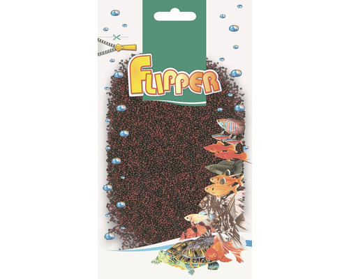 Granulované krmivo pre ryby Minigran Flipper 0,8 mm 80 g Balenie krmiva pre ryby Flipper pre akváriové zvieratá
