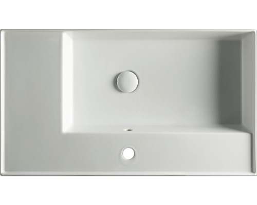 Umývadlo zo sanitárnej keramiky s odtokovou súpravou