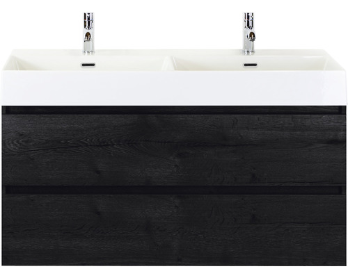 Kúpeľňový nábytkový set Sanox Maxx XL farba čela black oak ŠxVxH 121 x 170 x 45,5 cm s keramickým umývadlom Kúpeľňový nábytkový set Sanox Maxx XL farba čela black oak ŠxVxH 121 x 170 x 45,5 cm s keramickým umývadlom