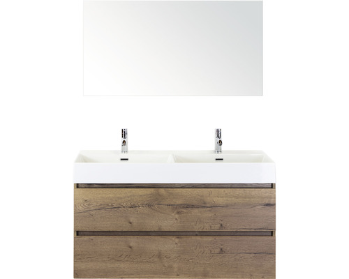 Kúpeľňový nábytkový set Maxx XL 120 cm s keramickým dvojitým umývadlom Model 2 a zrkadlom Tabacco Kúpeľňový nábytkový set Maxx XL 120 cm s keramickým dvojitým umývadlom Model 2 a zrkadlom Tabacco
