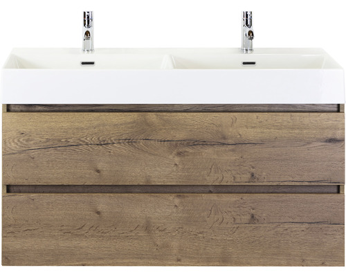 Kúpeľňový nábytkový set Maxx XL 120 cm s keramickým dvojitým umývadlom Model 2 Tabacco Kúpeľňový nábytkový set Maxx XL 120 cm s keramickým dvojitým umývadlom Model 2 Tabacco