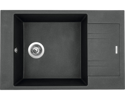 Granitový drez Sinks VARIO 780 Metalblack 500 x 780 mm čierna SIGVA78050074