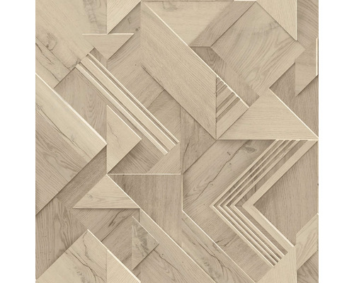 Vliesová tapeta 235308 Geometrická drevený dekor 10,05x0,53 m