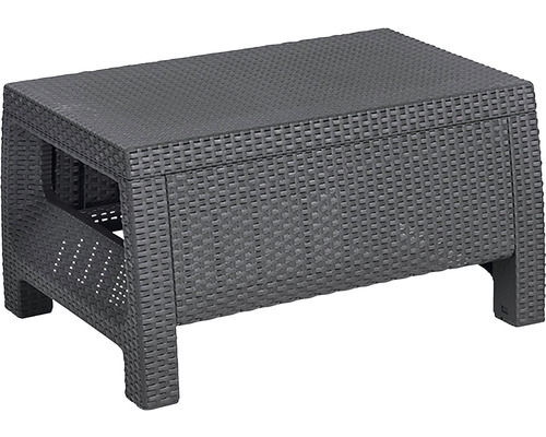 Záhradný stôl s ratanovým vzhľadom