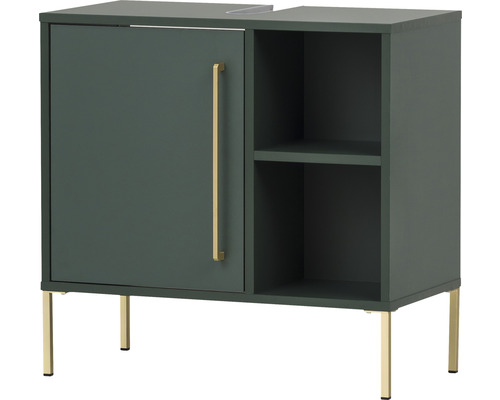 Skrinka pod umývadlo s jednými dvierkami, policou a nožičkami