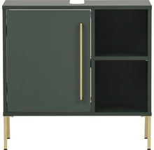 Skrinka pod umývadlo s dvierkami, úchytkou a otvorenými policami