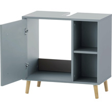 Skrinka pod umývadlo s jednými dvierkami a dvoma policami