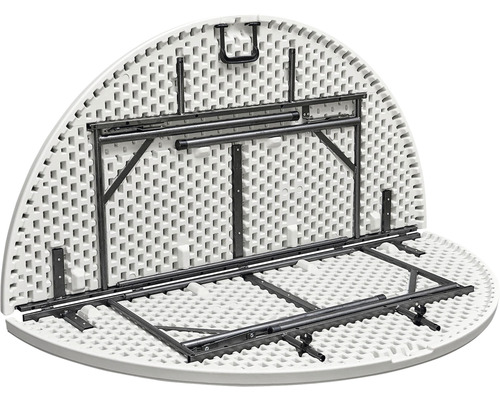 Polovičný skladací stôl s kovovým rámom