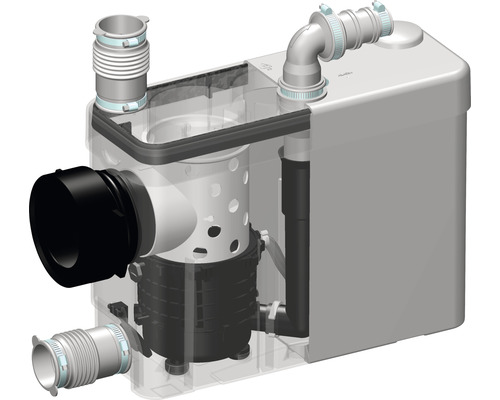 Čerpacia stanica s prípojkami pre sanitárne zariadenia
