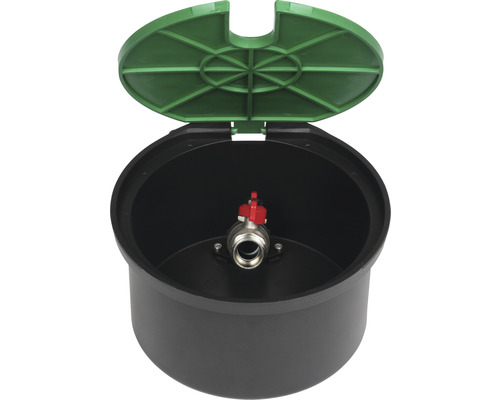 Podzemná nádrž s uzatváracím ventilom a zeleným vekom