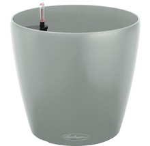 Sivý kvetináč s ukazovateľom hladiny vody