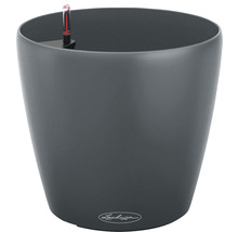 Tmavosivý kvetináč s ukazovateľom hladiny vody