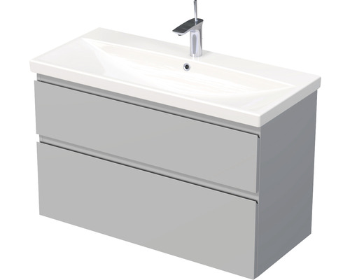Kúpeľňová skrinka s umývadlem Intedoor LANDAU šedý matný 100 x 65 x 45 cm