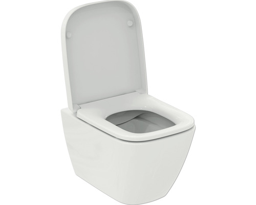 Sada závesného WC Ideal Standard i.life S hlboké splachovanie bez splachovacieho okraja lesklá biela s WC doskou T473801