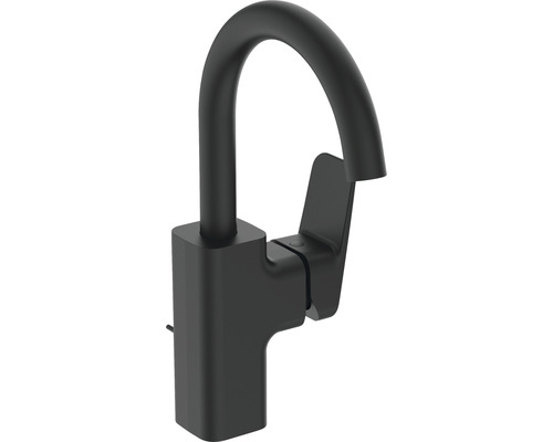 Čierna kuchynská batéria s vysokým výtokom