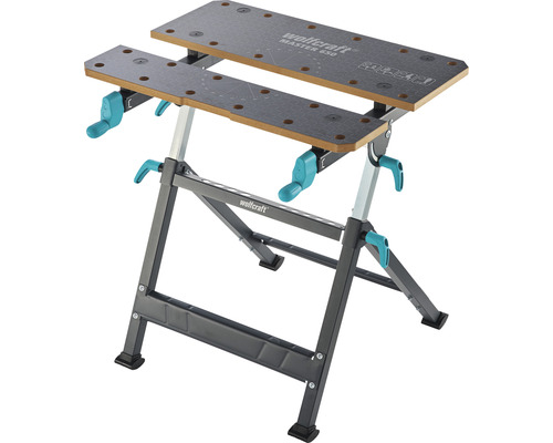 Pracovný stôl Wolfcraft Master 650 s oceľovým rámom a upínacími čeľusťami