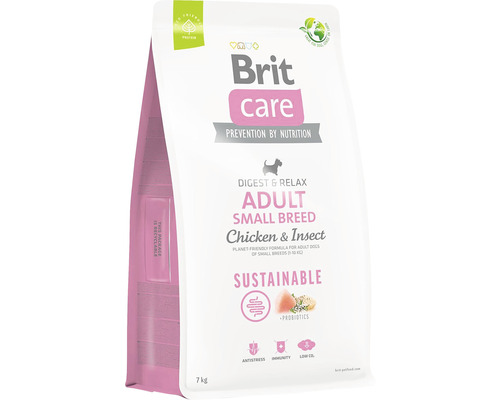 Granule pre psov Brit Care Dog Sustainable Adult Small Breed 7 kg Brit Care Adult Small Breed krmivo pre psov, 7 kilogramov