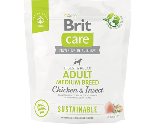 Granule pre psov Brit Care Dog Sustainable Adult Medium Breed 1 kg