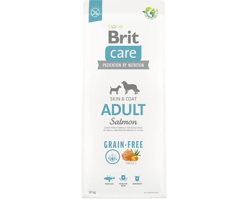 Brit Care Adult krmivo pre psov s lososom, bez obilnín, 12 kg