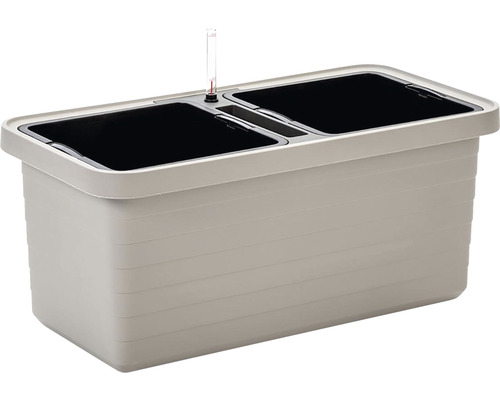 Kvetináč s dvoma vložkami pre rastliny a teplomerom