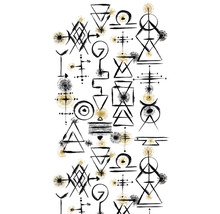 Ilustrácia rôznych symbolov a geometrických tvarov.