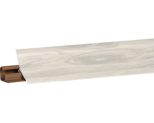 Tesniaca PVC lišta LB 23 3000 x 23 x 23 mm olej perlový Podlahová lišta so vzhľadom dreva a hnedým nosným profilom